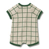 ROOM TO BLOOM Organic Knitted Check Growsuit - Lagoon back