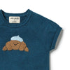 ROOM TO BLOOM Organic Knitted Growsuit - Little Croissant detail