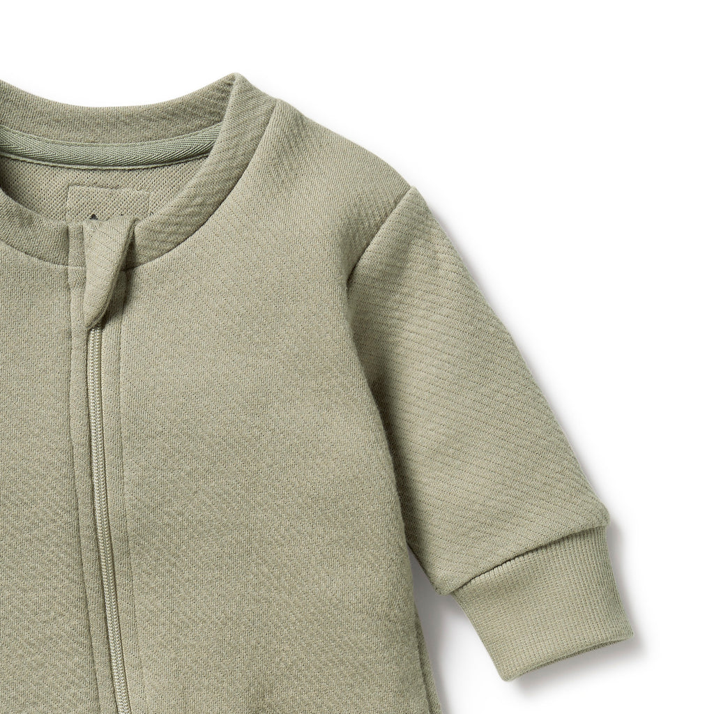 WILSON & FRENCHY Organic Quilted Growsuit - Oak detail