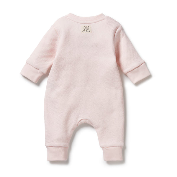 WILSON & FRENCHY Organic Quilted Growsuit - Pink back