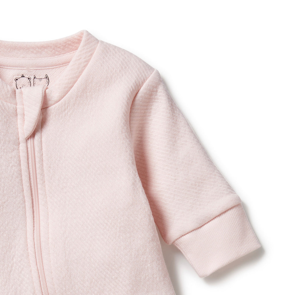 WILSON & FRENCHY Organic Quilted Growsuit - Pink detail