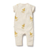WILSON & FRENCHY Organic Ruffle Zipsuit - Quack Quack back