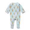 WILSON & FRENCHY Organic Zipsuit - Frosty Friends back