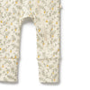 WILSON & FRENCHY Organic Zipsuit - Lemon Leaf detail