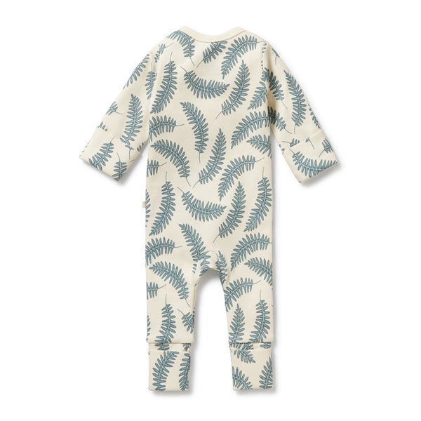 ROOM TO BLOOM Organic Zipsuit - Little Fronds back