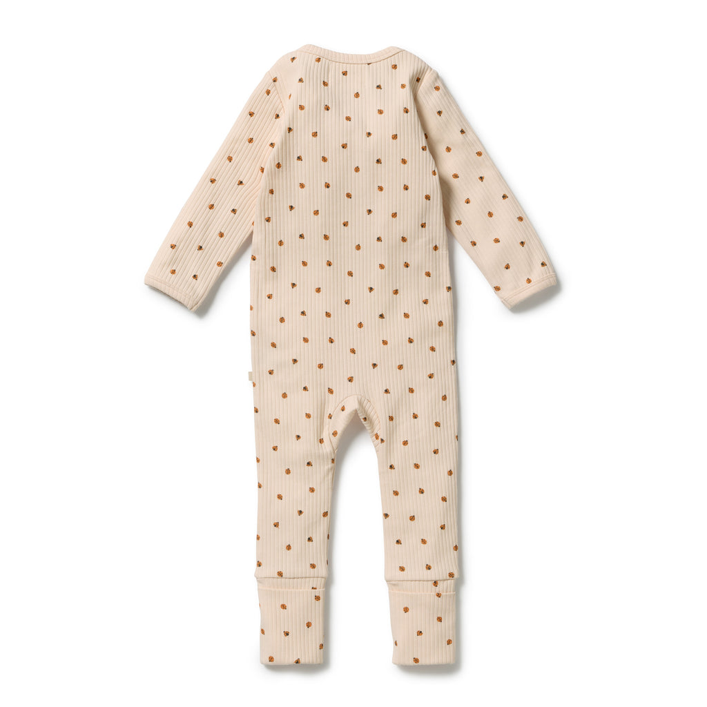 WILSON & FRENCHY Organic Zipsuit - Little Lady Bugs back