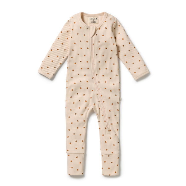 WILSON & FRENCHY Organic Zipsuit - Little Lady Bugs front