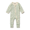 WILSON & FRENCHY Organic Zipsuit - Periwinkle front
