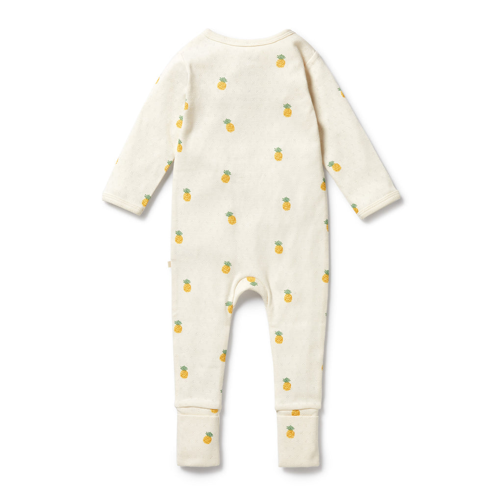 WILSON & FRENCHY Organic Zipsuit - Piney Pals back