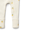 WILSON & FRENCHY Organic Zipsuit - Piney Pals leg detail