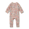 WILSON & FRENCHY Organic Zipsuit - Summer Bloom back
