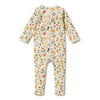 WILSON & FRENCHY Organic Zipsuit - Summer Garden back