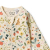 WILSON & FRENCHY Organic Zipsuit - Summer Garden detail