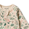 WILSON & FRENCHY Organic Zipsuit - Sweet Bloom detail