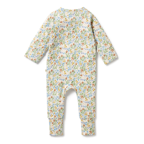 WILSON & FRENCHY Organic Zipsuit - Tinker Floral back