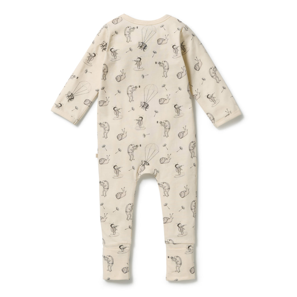 WILSON & FRENCHY Organic Zipsuit - Whispering Willows back
