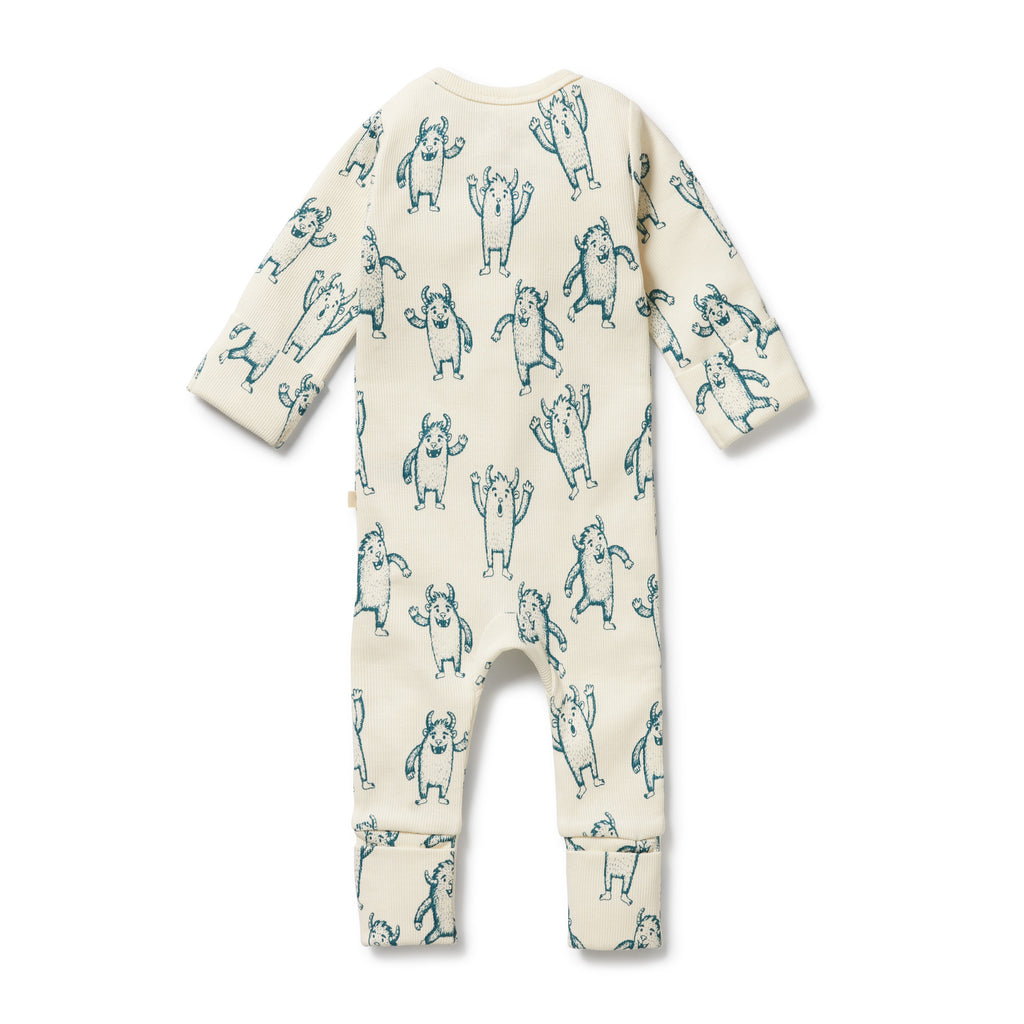 WILSON & FRENCHY Organic Zipsuit - Yeti back