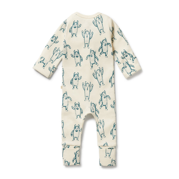 WILSON & FRENCHY Organic Zipsuit - Yeti back