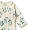 WILSON & FRENCHY Organic Zipsuit - Yeti front detail