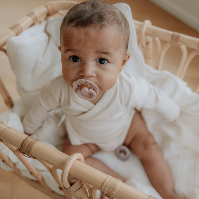 BIBS Boheme Pacifier 2 Pack - Blossom/Dusky Lilac