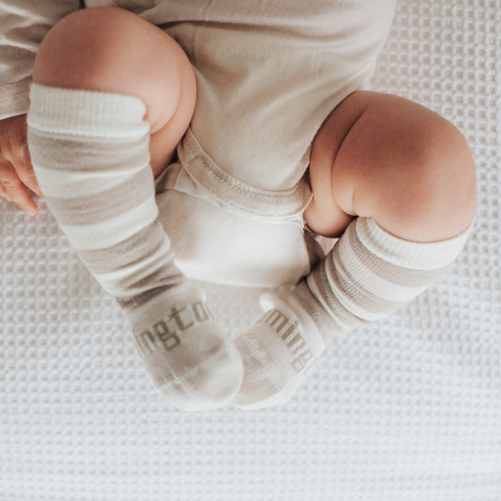 LAMINGTON Merino Wool Baby Knee-High Socks - Dandelion
