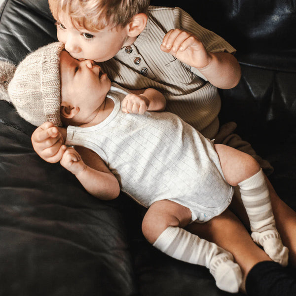 LAMINGTON Merino Wool Baby Knee-High Socks - Dandelion