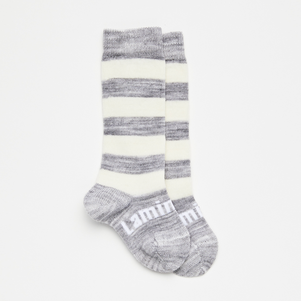 LAMINGTON Merino Wool Baby Knee-High Socks - Pebble