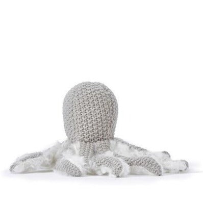 Nana Huchy Ollie Octopus Rattle Grey back