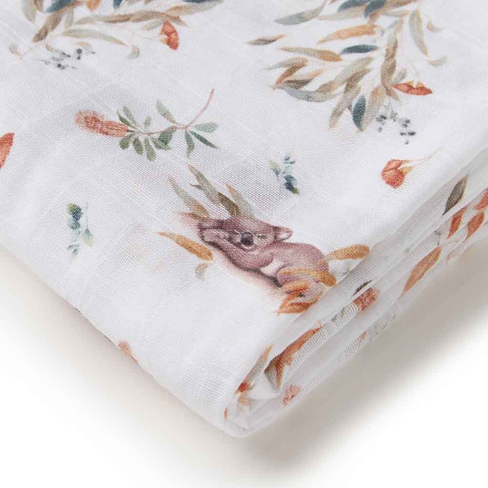 SNUGGLE HUNNY Organic Muslin Swaddle -  Koala