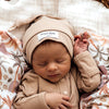 SNUGGLE HUNNY  Ribbed Knotted Beanie - Pebble