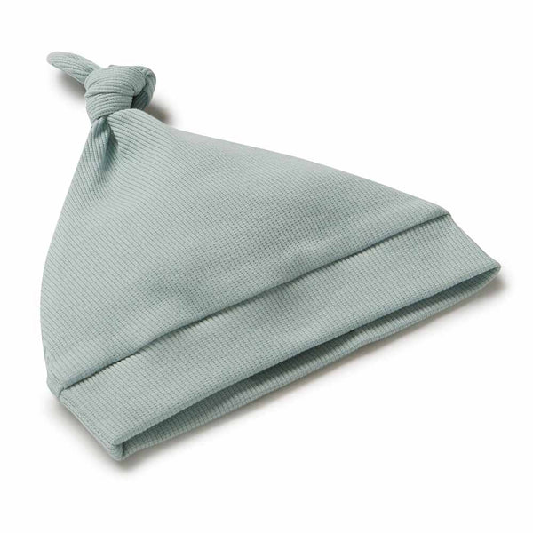 SNUGGLE HUNNY Ribbed Knotted Beanie - Sage