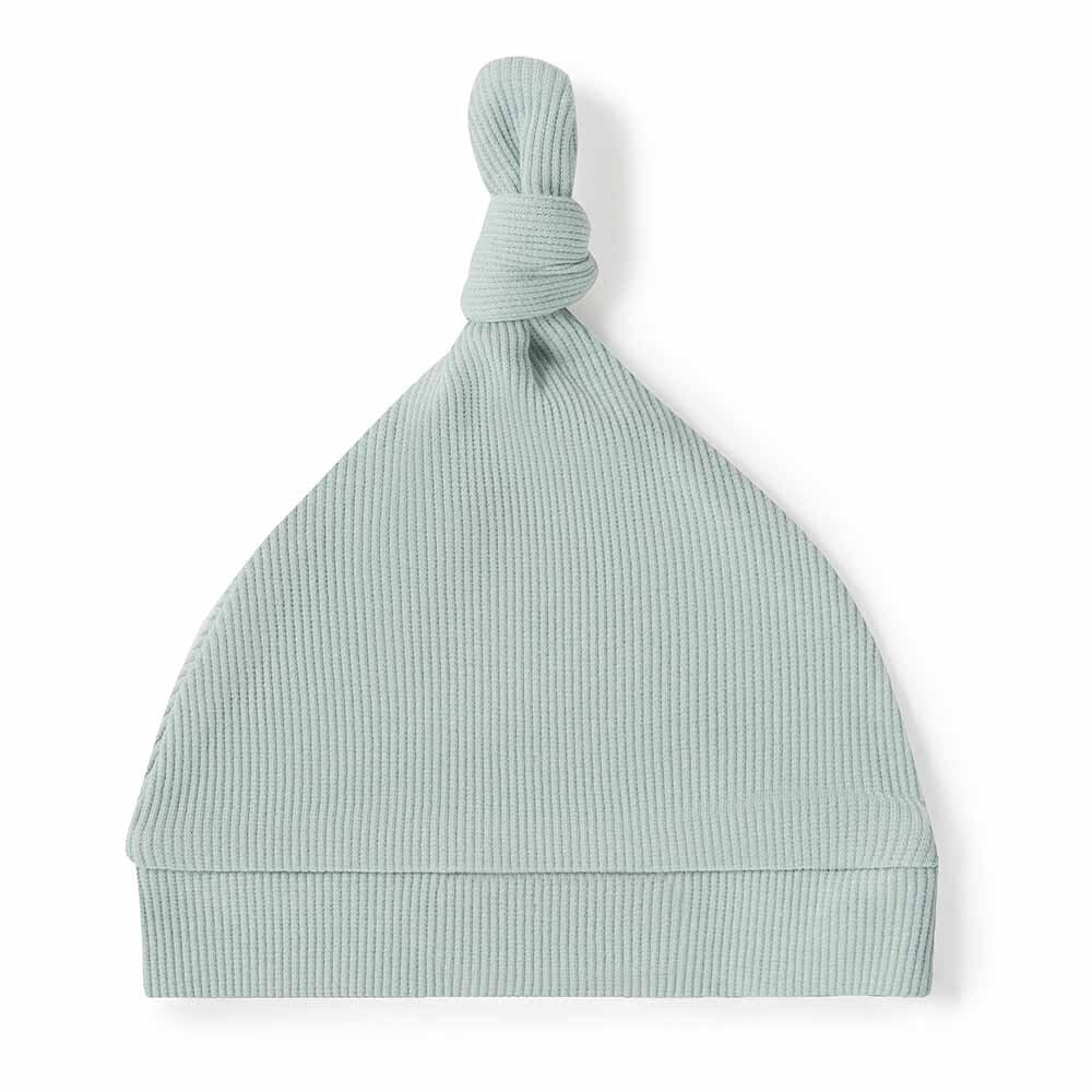 SNUGGLE HUNNY Ribbed Knotted Beanie - Sage