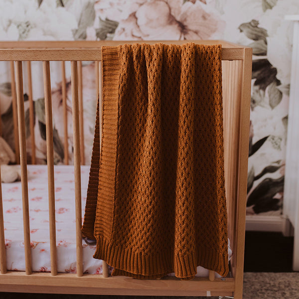 SNUGGLE HUNNY KIDS Diamond Knit Baby Blanket - Bronze