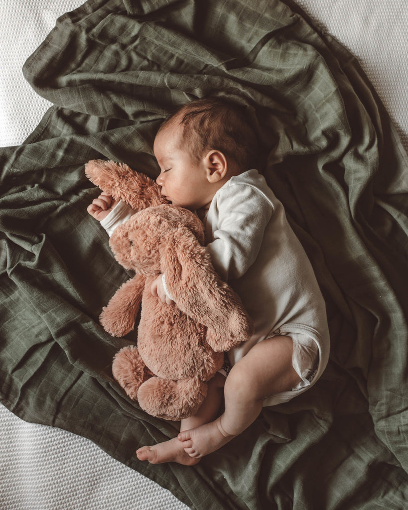 Snuggle Hunny Kids Organic Muslin Swaddle - Dusty Olive 