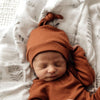SNUGGLE HUNNY KIDS Ribbed Knotted Beanie - Biscuit
